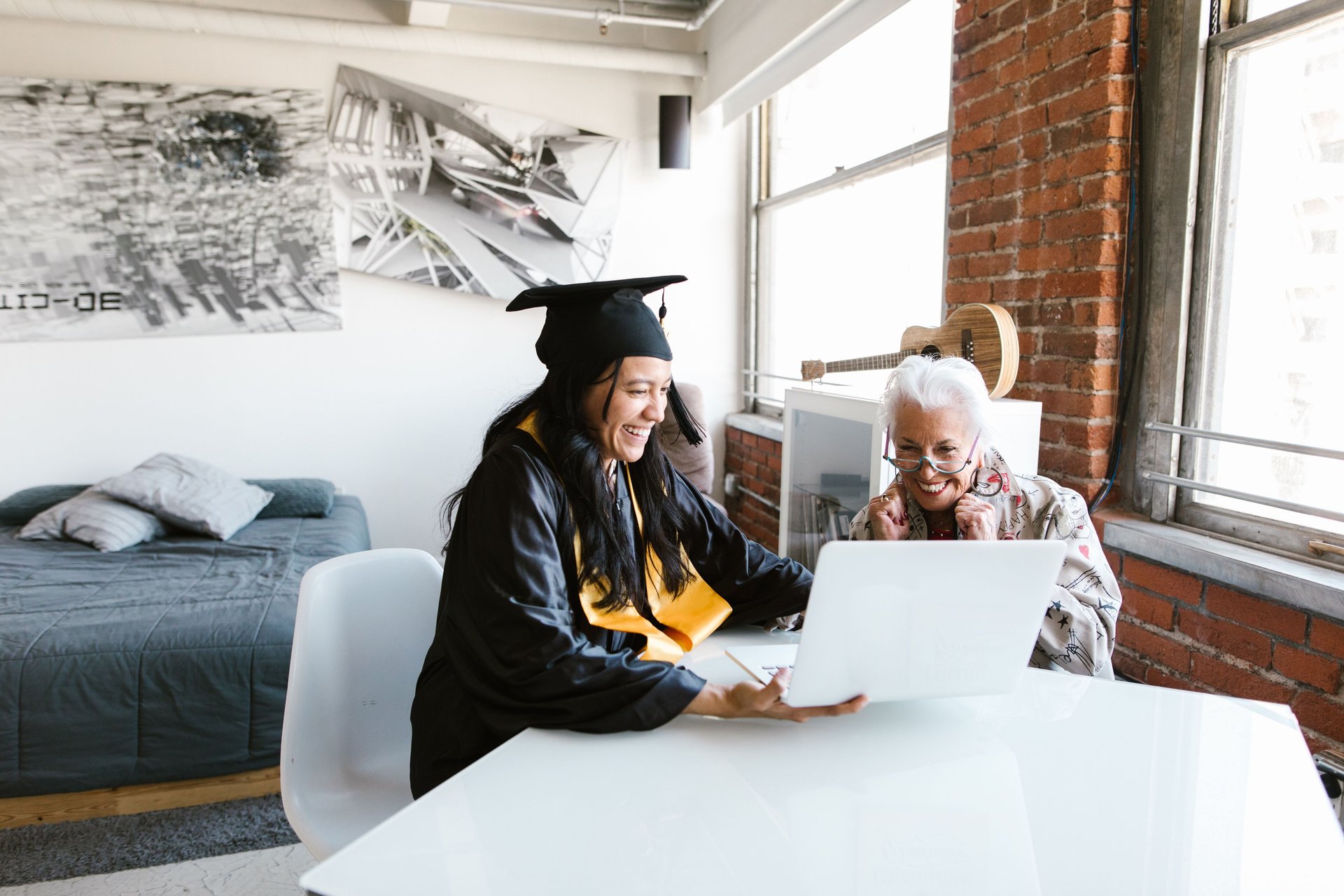She earned two college degrees in months